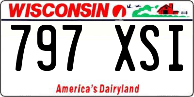 WI license plate 797XSI