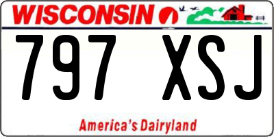 WI license plate 797XSJ