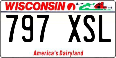 WI license plate 797XSL