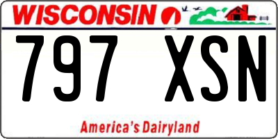 WI license plate 797XSN