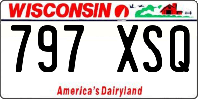 WI license plate 797XSQ