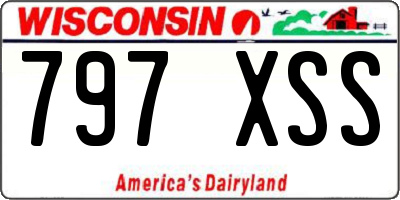 WI license plate 797XSS