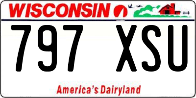 WI license plate 797XSU