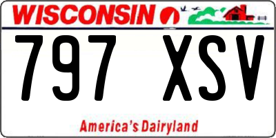 WI license plate 797XSV