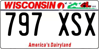 WI license plate 797XSX