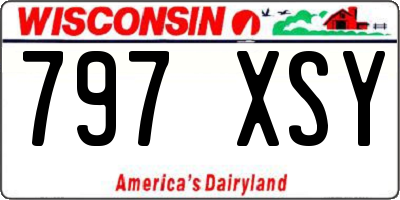 WI license plate 797XSY