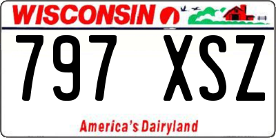 WI license plate 797XSZ