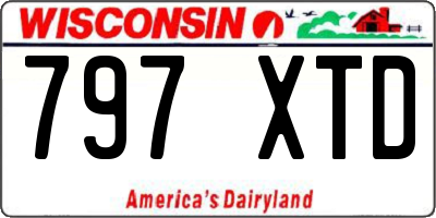 WI license plate 797XTD