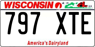 WI license plate 797XTE