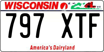 WI license plate 797XTF