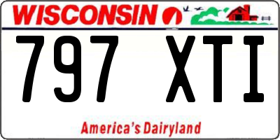 WI license plate 797XTI