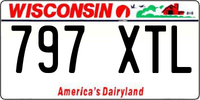 WI license plate 797XTL