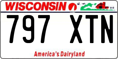 WI license plate 797XTN