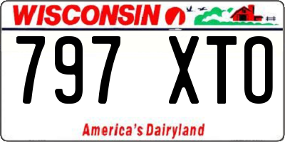 WI license plate 797XTO