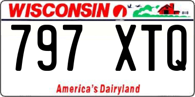 WI license plate 797XTQ
