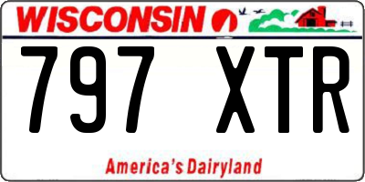 WI license plate 797XTR