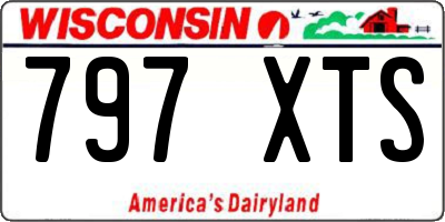WI license plate 797XTS