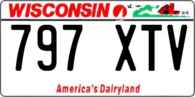 WI license plate 797XTV