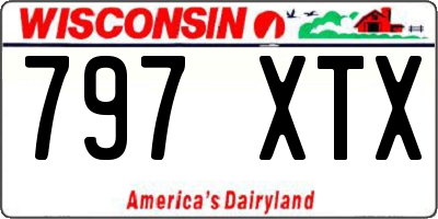 WI license plate 797XTX