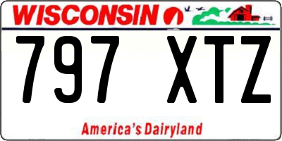 WI license plate 797XTZ