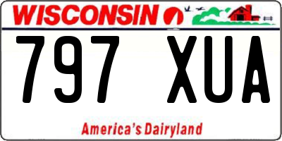 WI license plate 797XUA