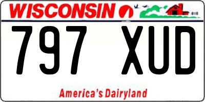 WI license plate 797XUD