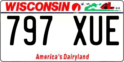 WI license plate 797XUE