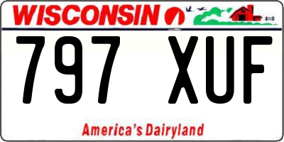 WI license plate 797XUF