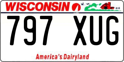 WI license plate 797XUG