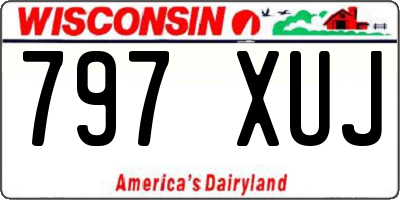WI license plate 797XUJ