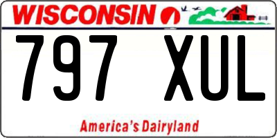 WI license plate 797XUL