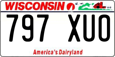 WI license plate 797XUO