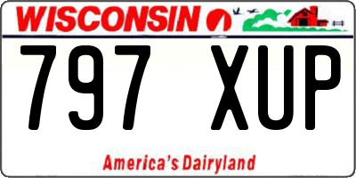 WI license plate 797XUP