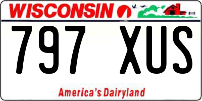 WI license plate 797XUS