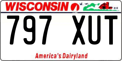 WI license plate 797XUT