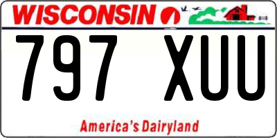 WI license plate 797XUU