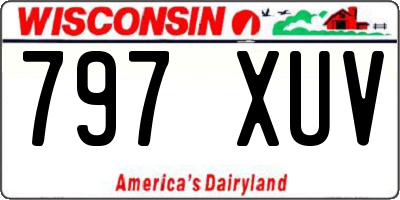 WI license plate 797XUV