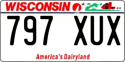 WI license plate 797XUX