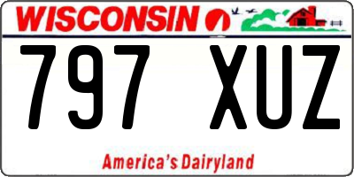 WI license plate 797XUZ