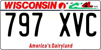WI license plate 797XVC