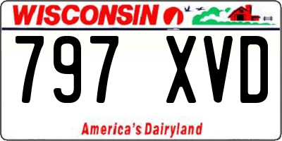 WI license plate 797XVD