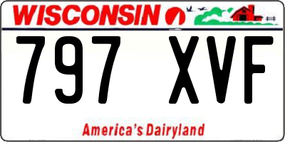 WI license plate 797XVF