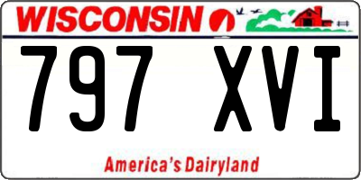 WI license plate 797XVI
