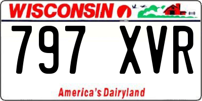 WI license plate 797XVR