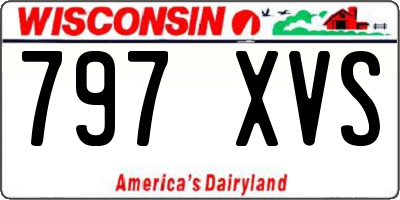 WI license plate 797XVS