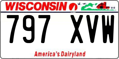 WI license plate 797XVW