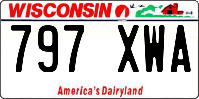 WI license plate 797XWA