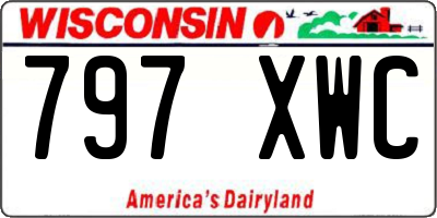 WI license plate 797XWC