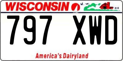 WI license plate 797XWD