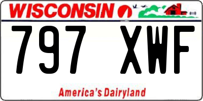 WI license plate 797XWF